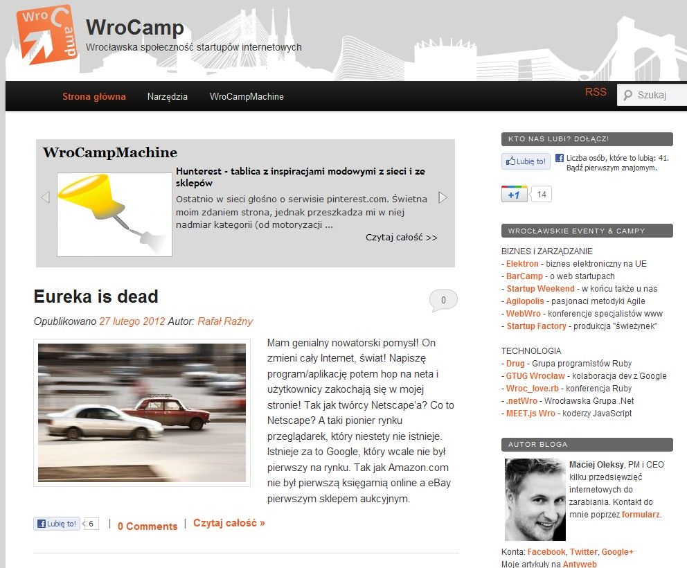 Jak zarabiać w sieci - ruszył wrocławski blog o internetowych startupach, wrocamp.com