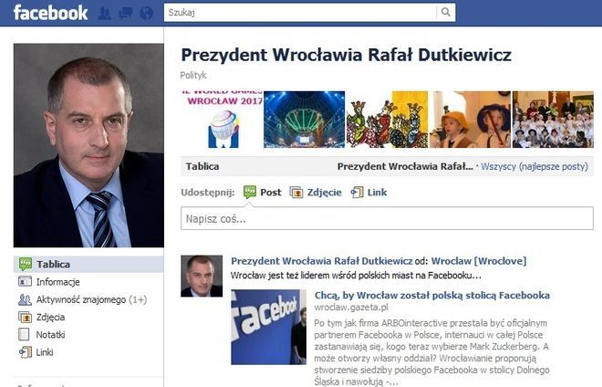 Akcję na portalu społecznościowym poparł już prezydent Wrocławia