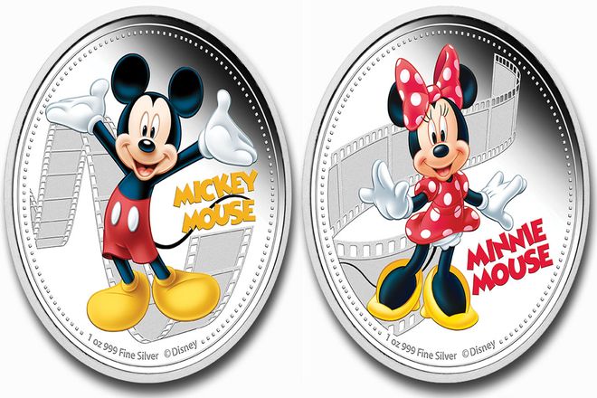 Mickey Mouse i Minnie Mouse na monetach Mennicy Wrocławskiej