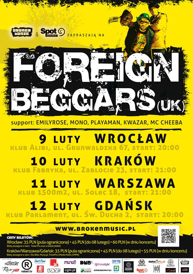 Gwiazdy hip-hopu we Wrocławiu - Foreign Beggars w \