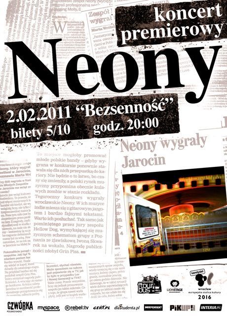 Premierowy koncert Neonów w Bezsenności, materiały prasowe