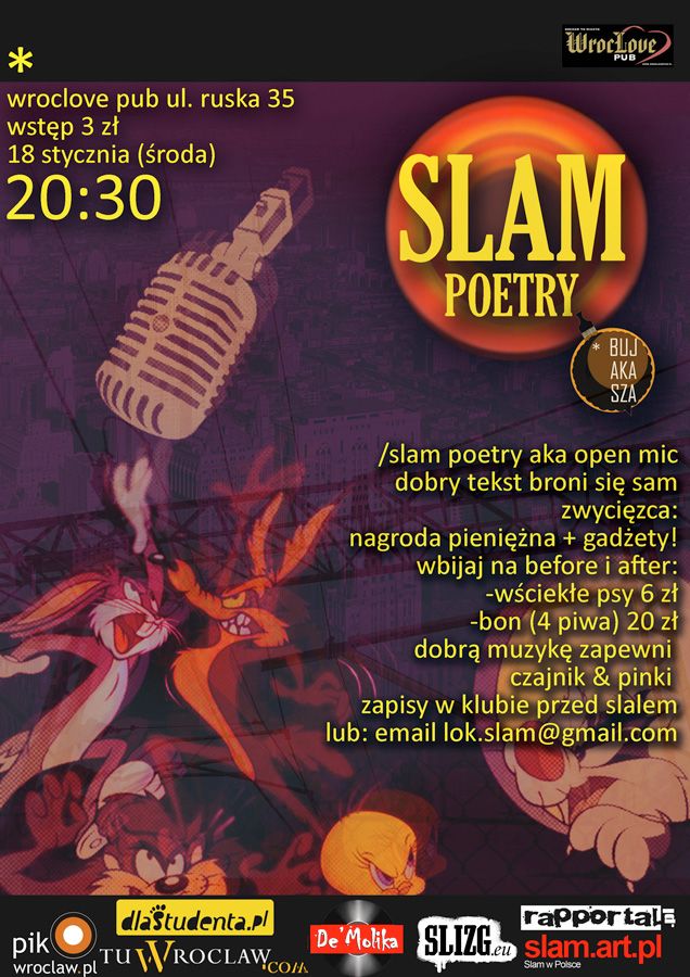 Slam Poetry Night 3 już niedługo w Pubie Wroclove, 0