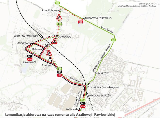 Od niedzieli zmienią się trasy 3 linii autobusowych, mat. UM Wrocławia