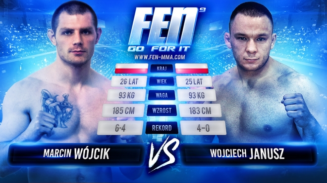 Marcin Wójcik vs Wojciech Janusz na gali FEN 9 „Go For It” we Wrocławiu, mat. prasowe