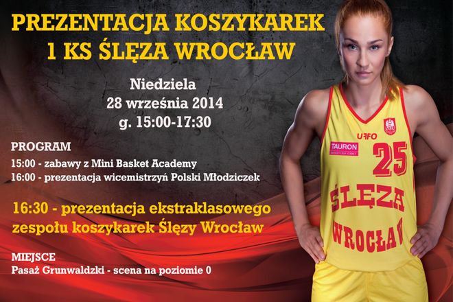 Koszykarki Ślęzy Wrocław zaprezentują się w niedzielę w Pasażu Grunwaldzkim, mat. organizatora
