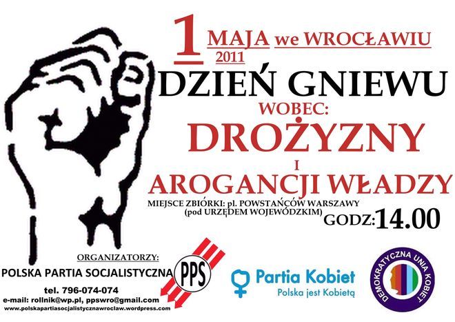 Dzień Gniewu wobec drożyzny i arogancji władzy 1 maja we Wrocławiu, 0