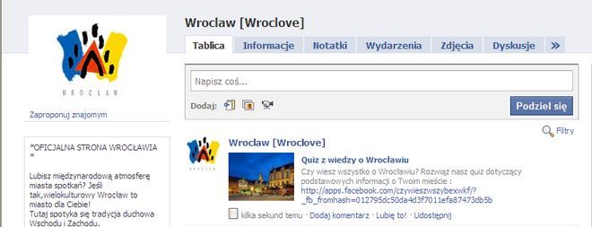 Profil Wrocławia na Facebooku, mb