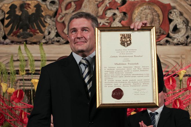Władysław Frasyniuk honorowym obywatelem Wrocławia, Archiwum MU / Maciej Kulczyński 