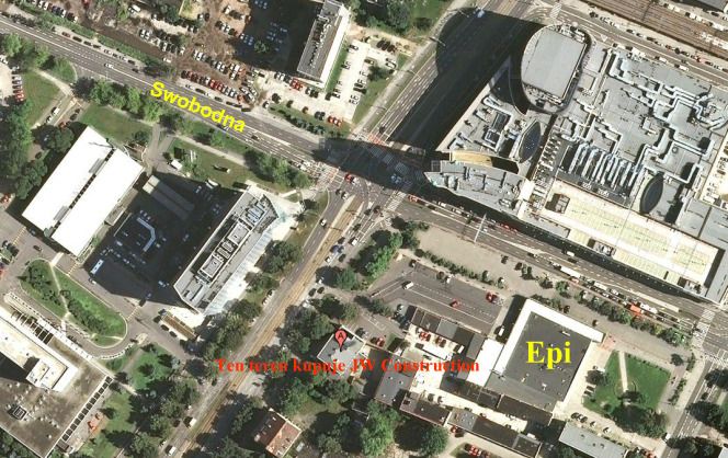 JW Construction kupuje działkę pod hotel, bk na podstawie google maps