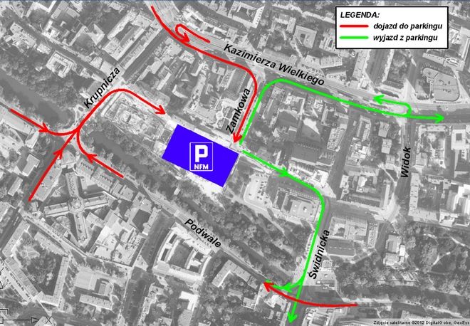 Zamkną ulicę Zamkową dla aut. Wjedziemy nią tylko na parking przy Narodowym Forum Muzyki, UM Wrocławia