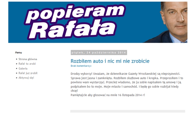 Strona Popieram Rafała wróciła w nowej odsłonie. Są newsy, memy i obietnice wyborcze, popieramrafala.pl