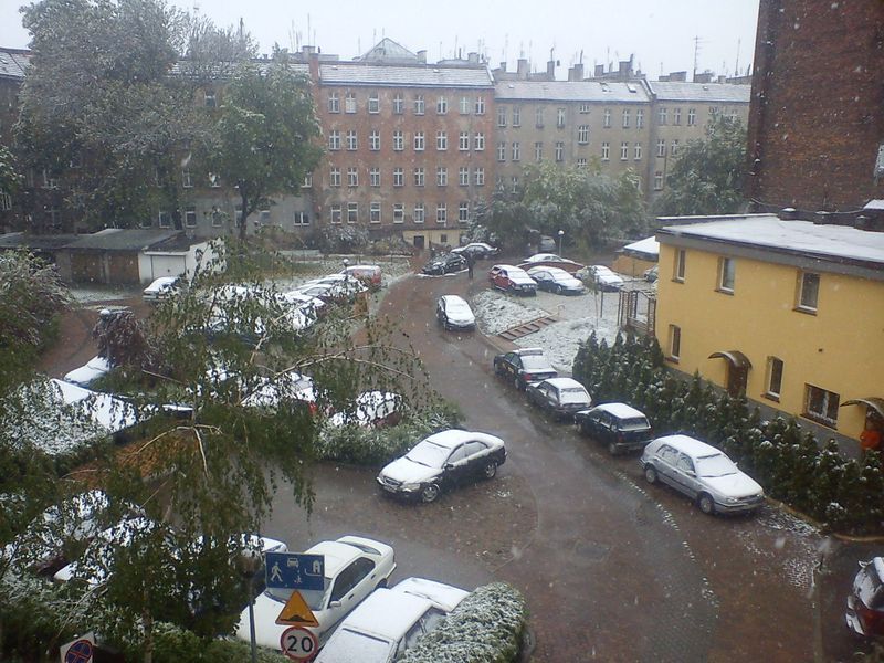 Wyż znad Norwegii przyniósł do Wrocławia śnieg w maju, ale tylko na wtorek, Patryk Płusa