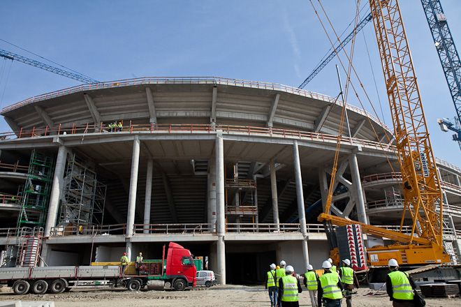 Budowa stadionu Euro 2012 - początek października 2010, abe
