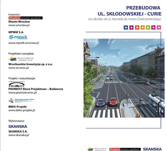 Miasto na ulotkach ostrzega wrocławian przed zmianami na moście Zwierzynieckim, Wrocławskie Inwestycje