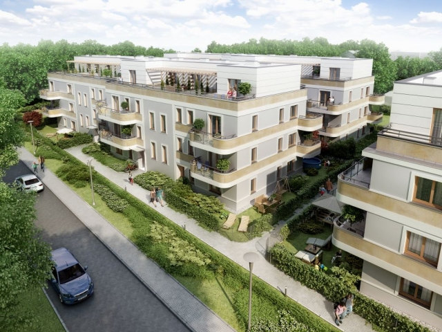 Trzy budynki mieszkalne staną na Oporowie. Tak będą wyglądać Ogrody Jordanowskie, mat. inwestora/i2development.pl