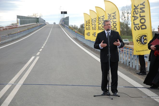 W otwarciu mostu w Brzegu Dolnym wziął udział prezydent Bronisław Komorowski