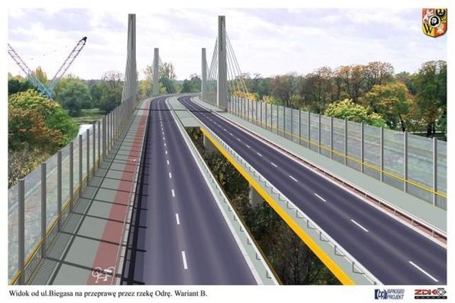 Tak może wyglądać most Wschodni i Aleja Wielkiej Wyspy. Budowa ruszy w 2014 roku, mat. UM Wrocławia