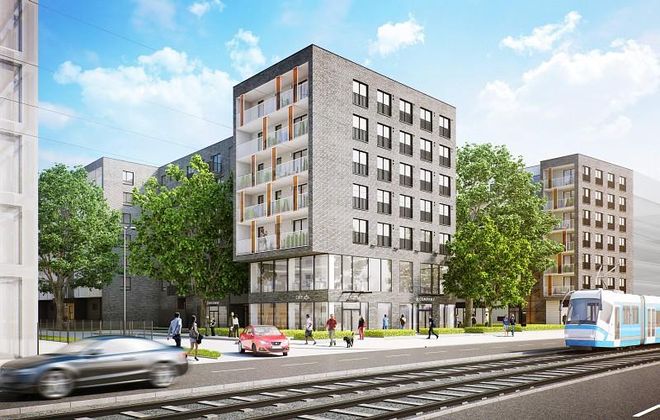 Taki będzie nowy szary apartamentowiec, który stanie w ścisłym centrum Wrocławia