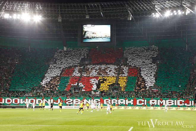 Mnóstwo zdjęć ze Stadionu Wrocław, gdzie Śląsk grał z Sevillą, Dariusz Kamiński