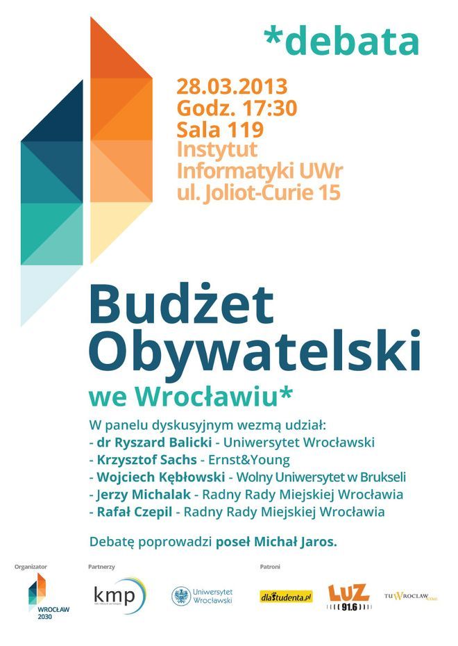 Wrocławski poseł PO: budżet obywatelski to dopiero początek, mat. organizatora