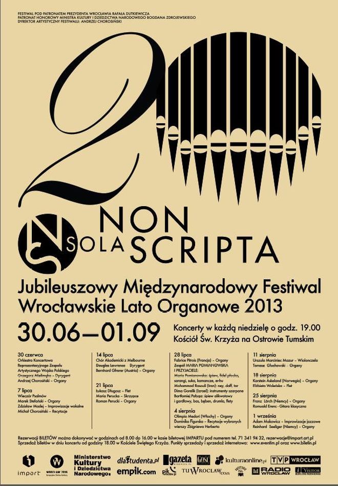 Jubileuszowa edycja festiwalu NON SOLA SCRIPTA potrwa do 1 września